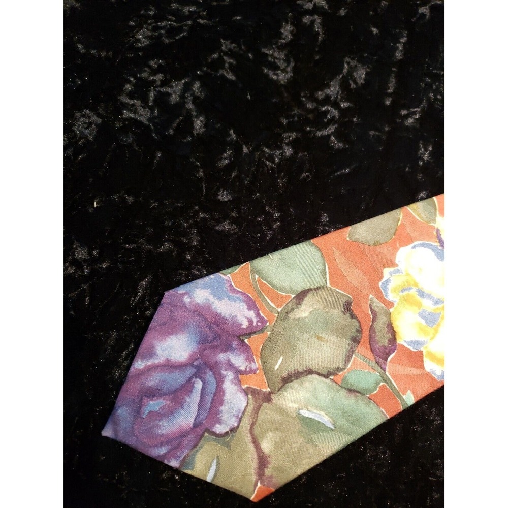 Andhurst Floral Water Color Neck Tie Mens Career Wear Suit Office Bright Casual